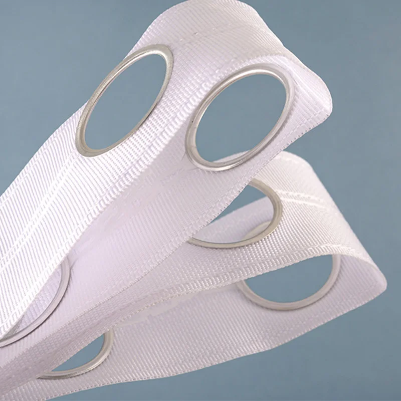 Sewing Eyelet Fabric - شريط تثبيت الستائر الأبيض بطول 10م