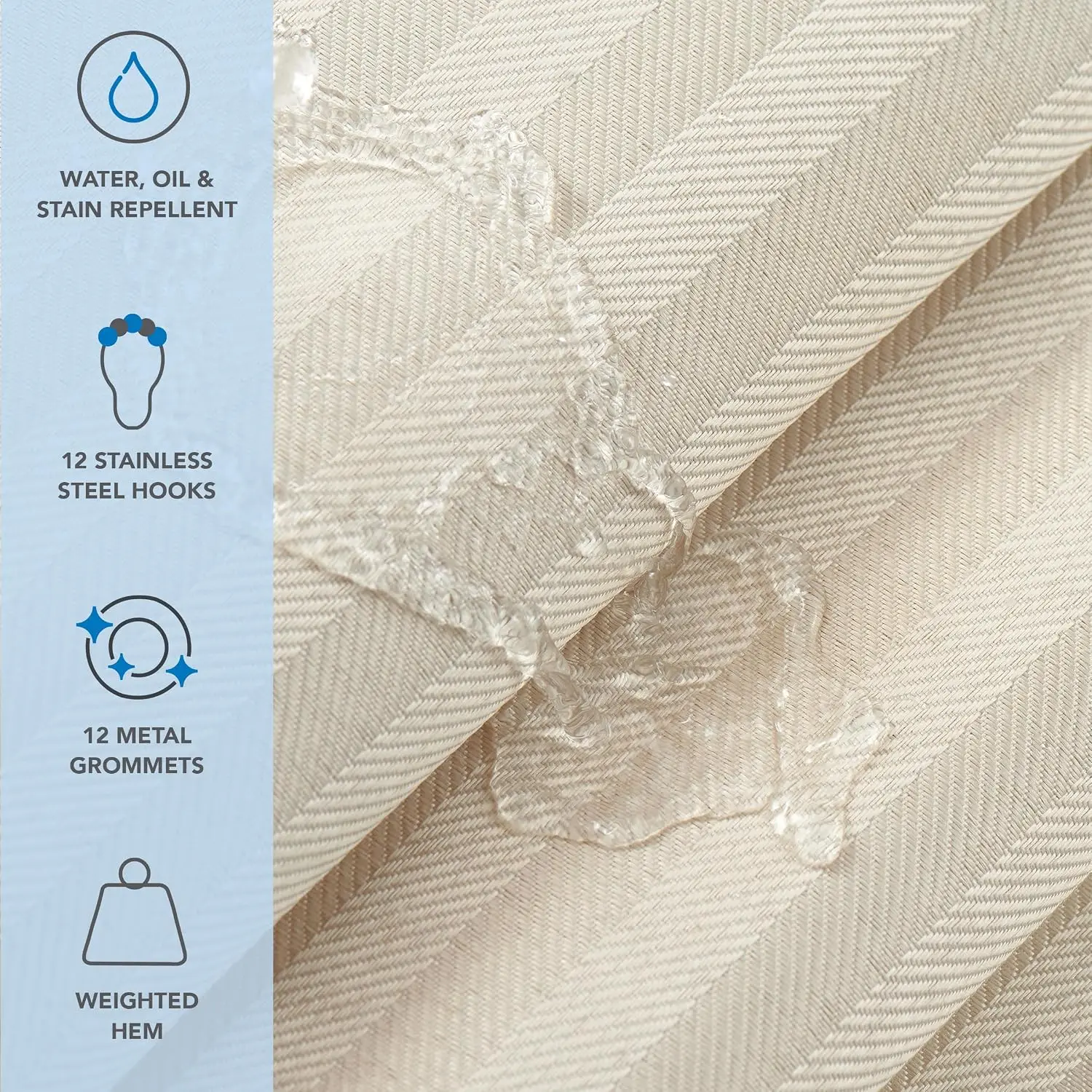 Fabric Weight Set - مجموعة ستائر الدش من أركوايت -