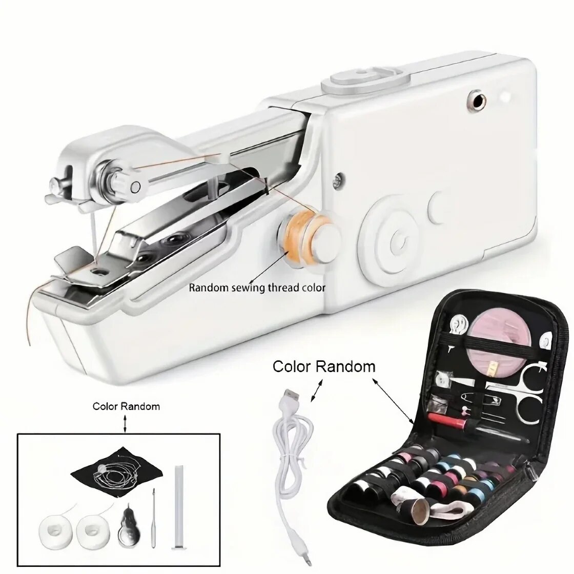 Sewing Technology - ماكينة خياطة صغيرة محمولة باليد ،