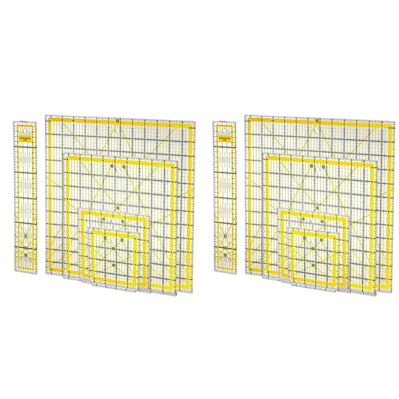 Quilting Ruler Square - مجموعة من 10 قطع من مساطر