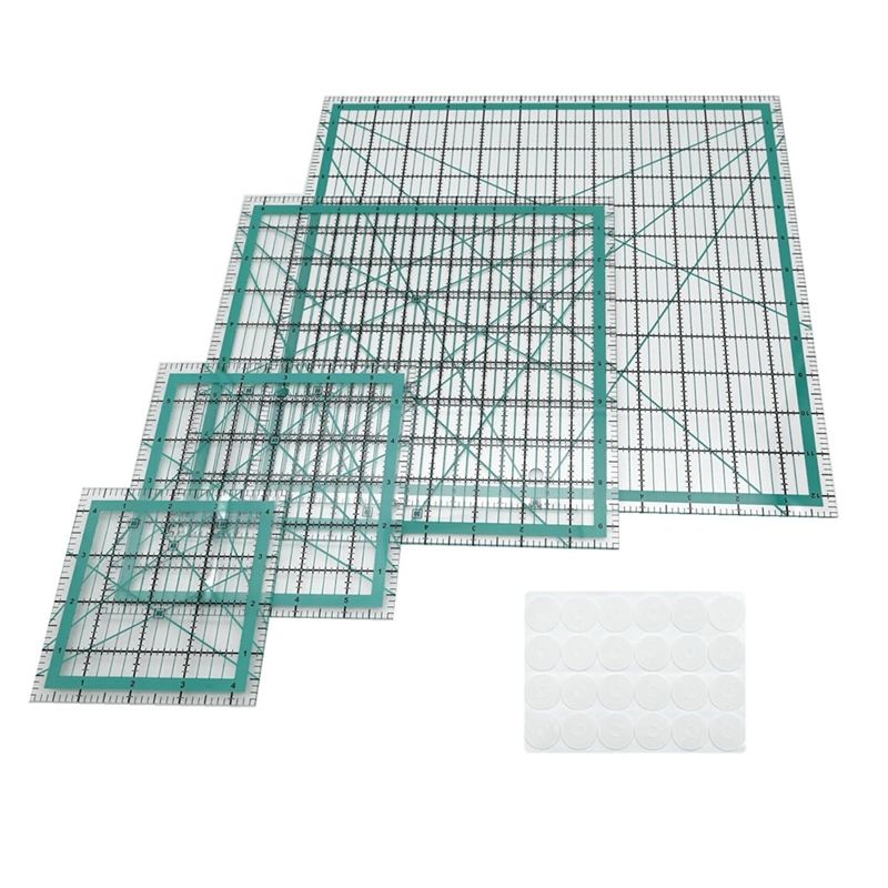 Quilting Ruler Square - مساطر AEE4-Quilting، 4 قوالب خياطة اللحف