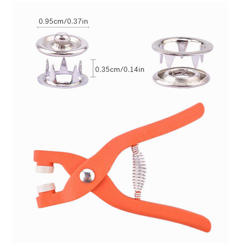 Snap Button Plier - 50/100 قطعة أزرار معدنية للخياطة مع