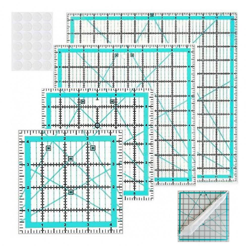 4 قطعة مسطرة خياطة اللحف الأكر - مراجعة Quilting Ruler Square وسعره