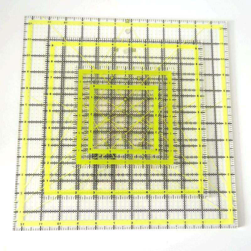 4 قطعة مساطر خياطة اللحف الأكر - مراجعة Quilting Ruler Square وسعره