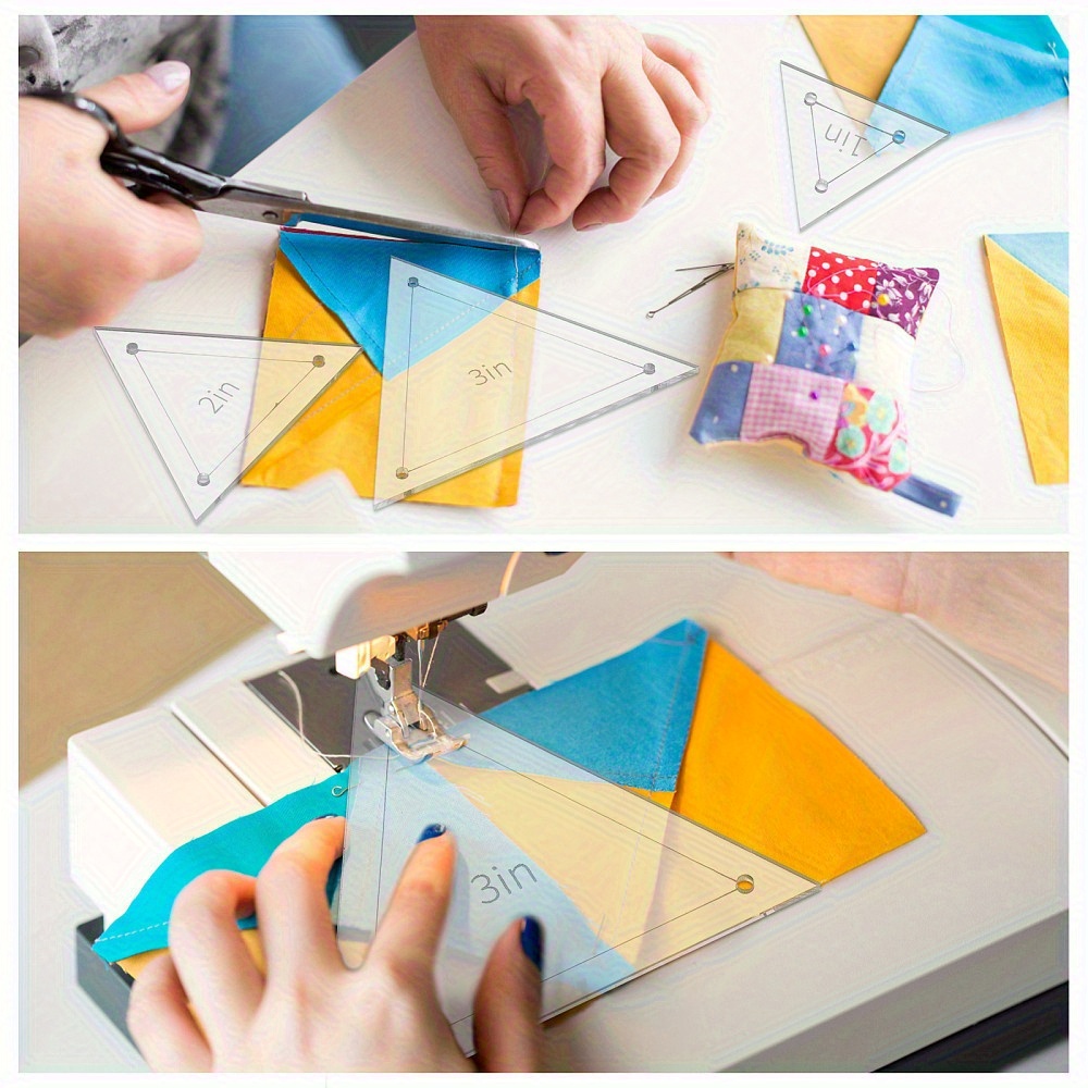 6 قطع مسطرة مثلثة شفافة من الأ - مراجعة Quilting Ruler Square وسعره