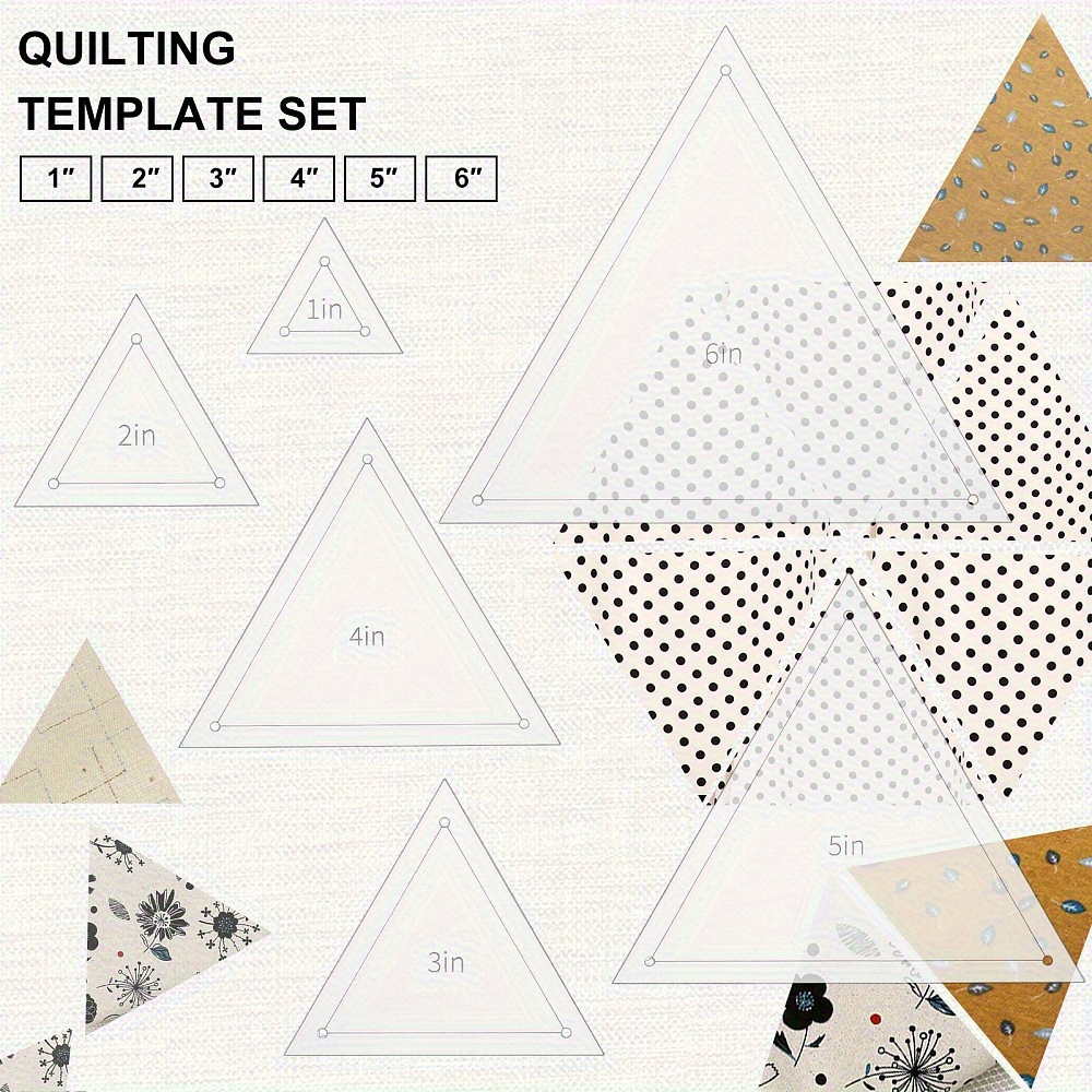 6 قطع مسطرة مثلثة شفافة من الأ - مراجعة Quilting Ruler Square وسعره