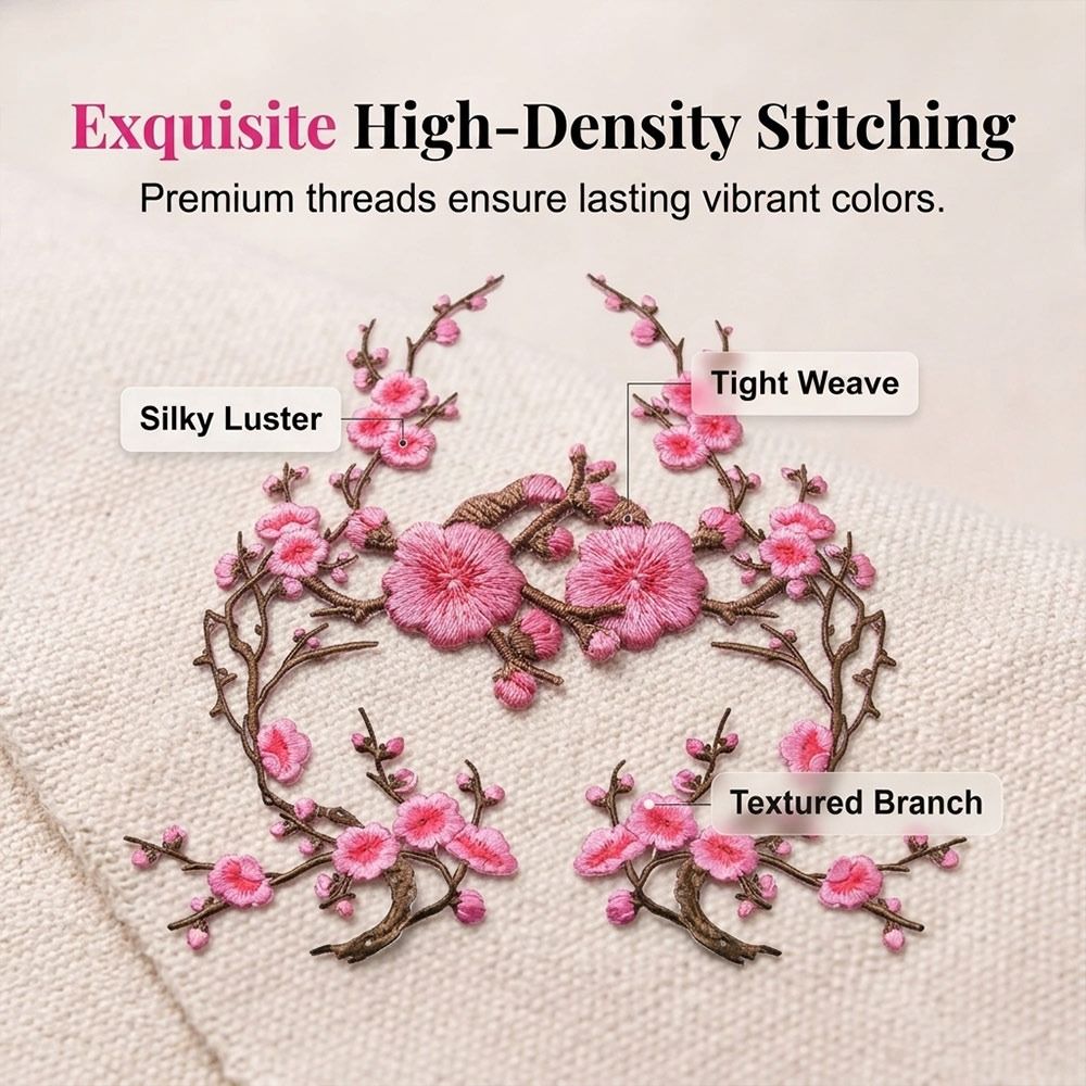 رقع زهر الكرز القابلة للصق بال - مراجعة Sewing In Textile وسعره