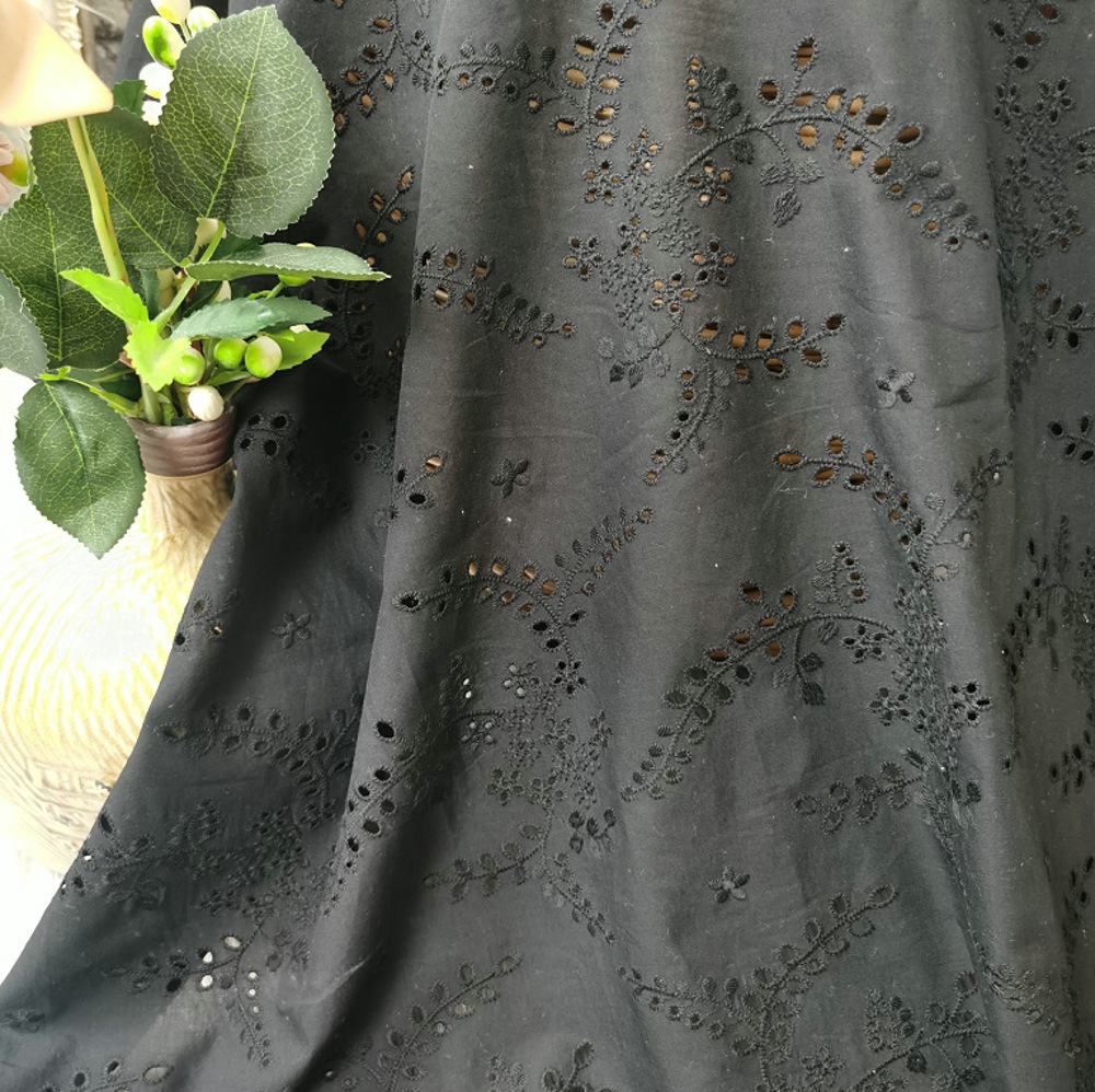 قماش دانتيل مطرز بالزهور باللو - مراجعة Sewing Eyelet Fabric وسعره