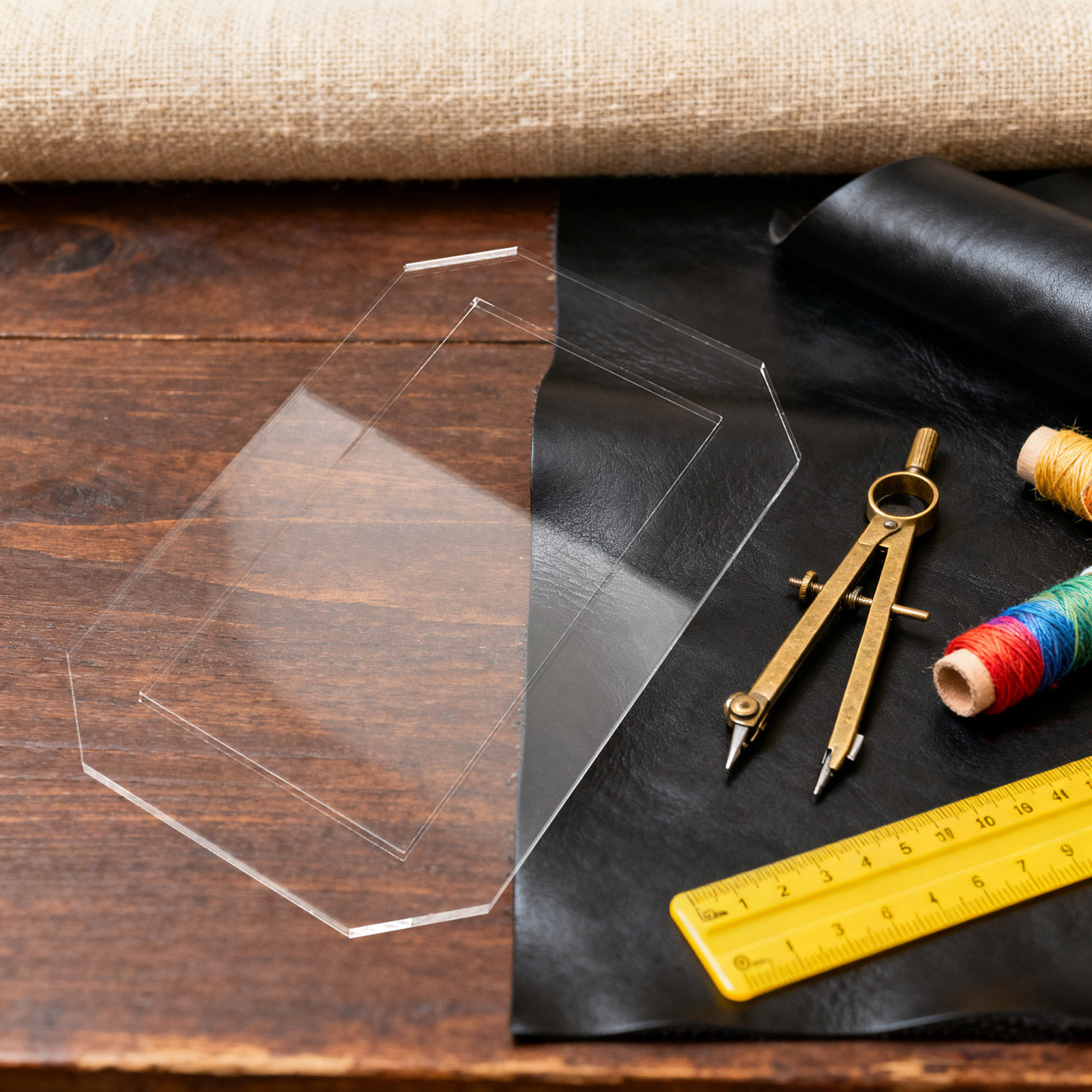 4 قطع من مساط اللحف الشفافة ال - مراجعة Quilting Ruler Square وسعره
