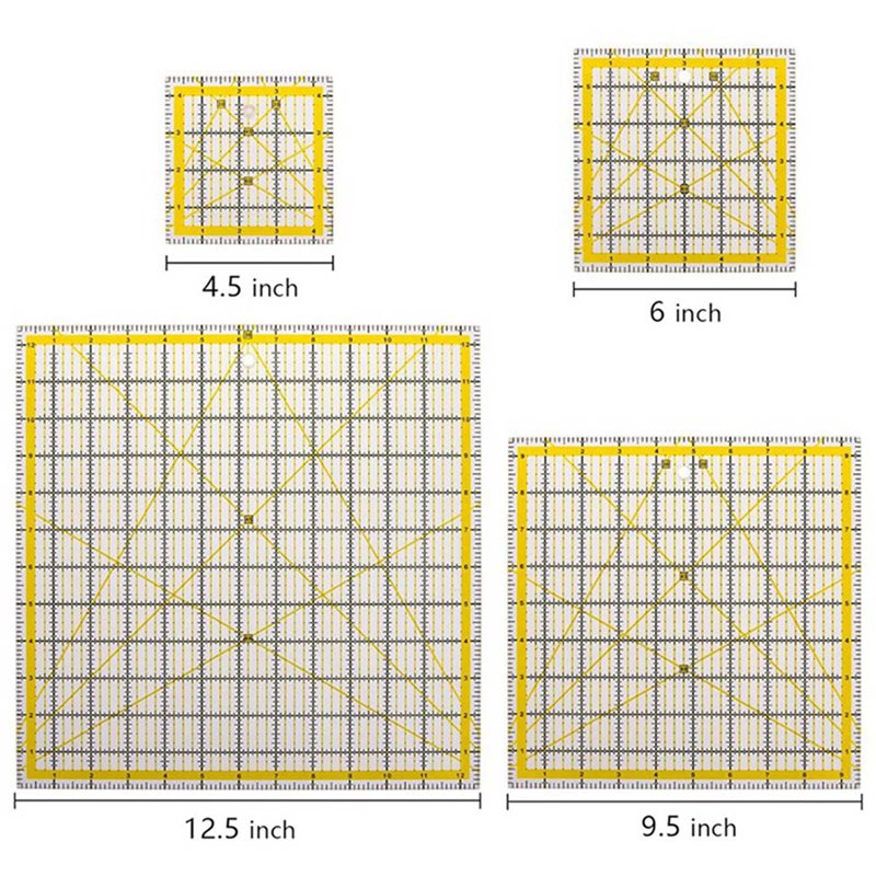 مجموعة من 10 قطع من مساطر الأك - مراجعة Quilting Ruler Square وسعره