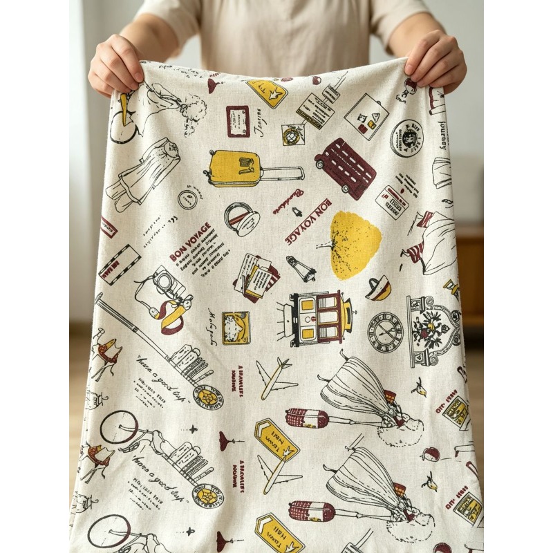 قماش مختلط الألياف بنقشة فتاة، - مراجعة Sewing In Textile وسعره