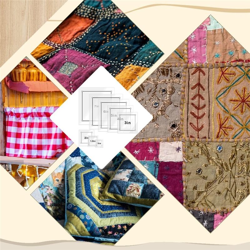 8 قطع من مساطر الخياطة المربعة - مراجعة Quilting Ruler Square وسعره